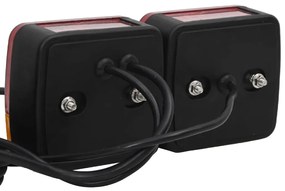 Farolins reboque 2 pcs 10,5x5x9,5 lâmpada clássica 12V vermelho