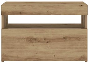 Mesa cabeceira c/ LED derivados de madeira carvalho artisiano