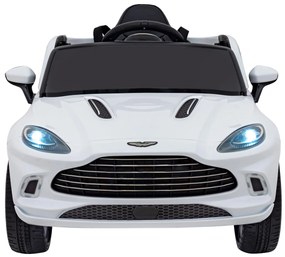 Carro elétrico para Crianças 12V 4x4 Aston Martin DBX Rodas de EVA, Assento de couro Branco