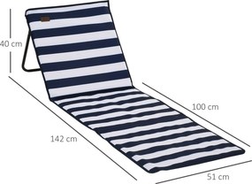 Conjunto de 2 Esteiras de Praia Dobrável Esteiras Acolchoadas com Enco
