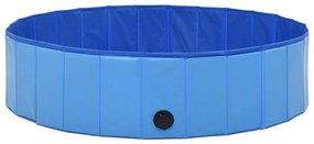 Piscina para cães dobrável 120x30 cm PVC azul