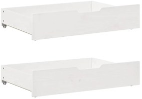 Sofá-cama com gavetão e gavetas sem colchão 90x190 cm branco
