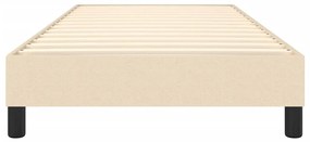 Estrutura de cama sem colchão 90x200 cm tecido creme