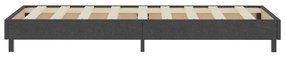 Cama boxspring 80x200 cm tecido cinzento-escuro