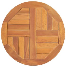 Tampo de mesa redondo 2,5 cm 50 cm madeira de teca maciça