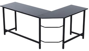 Mesa de escritorio Área de trabalho do PC Escritório mesa de canto do formulário L 168x120x75cm Armação de aço