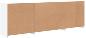 Aparador com luzes LED 202x37x67 cm branco