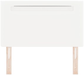 Cabeceira Design Simples Branca 100 cm Couro Sintético