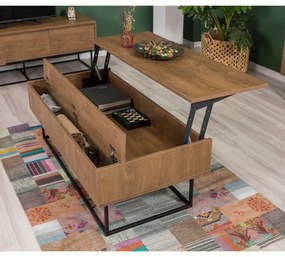 Conjunto de Mobiliário de Sala de Estar Laxus – Nogueira Preta – 90x39