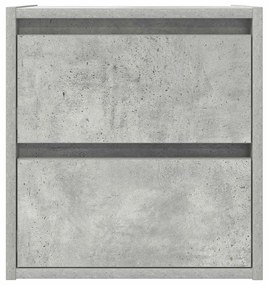 Mesa de cabeceira de parede 38x34x40 cm cinza cimento