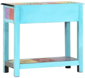 Mesa consola pintada à mão 80x35x75 cm mangueira maciça