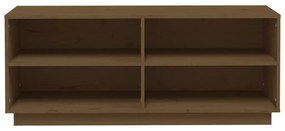 Sapateira 110x34x45 cm madeira de pinho maciça castanho mel
