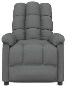 Poltrona de massagens tecido cinzento-escuro