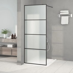 152130 vidaXL Divisória de chuveiro 80x195 cm vidro opaco ESG preto