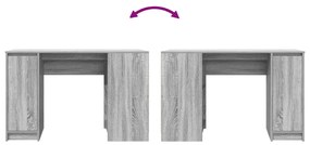 Secretária 120x42x76 cm derivados de madeira cinzento sonoma