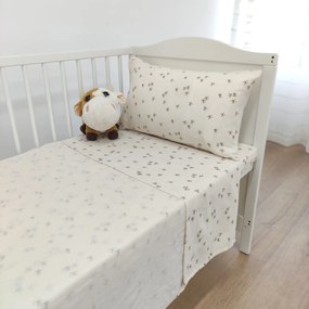 Jogo de Cama Bebé Musselina Folhas