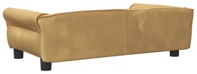 Cama para cães 95x55x30 cm veludo castanho