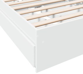Estrutura cama c/ gavetas 75x190 cm derivados de madeira branco