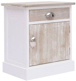vidaXL Mesa de cabeceira 38x28x45 cm madeira de paulownia