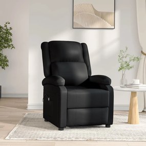 3073719 vidaXL Poltrona reclinável elétrica couro artificial preto