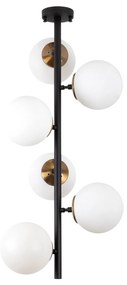 Candeeiro de Teto Fazli – Preto, Antigo e Creme – 40 x 40 x 83 cm