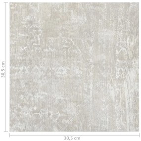 Tábuas de soalho autoadesivas 20 pcs 1,86m² PVC cinzento-claro