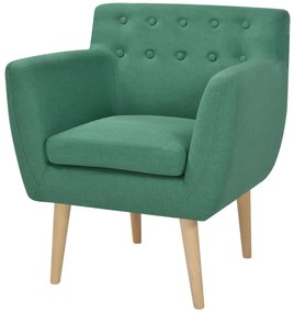 vidaXL Poltrona em tecido verde