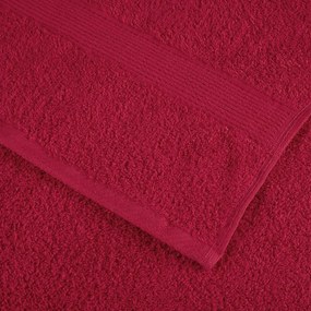 6pcs Conjunto toalhas banho premium SOLUND 600 gsm vermelho