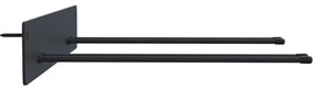 Suportes de parede p/ ferramentas de jardim 4 pcs aço preto