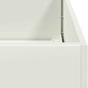 Vaso floreira 120x40x40 cm aço laminado a frio branco