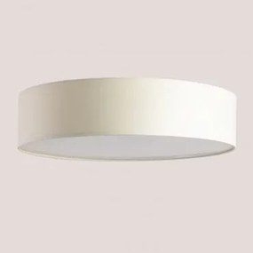 Plafon De Teto Redondo Ø50 Cm Em Tecido Godric Beige Creme - Sklum