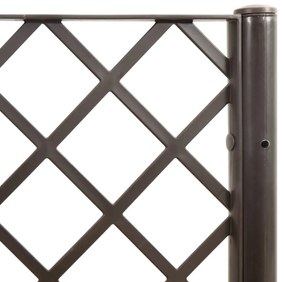Vaso/floreira de jardim c/ treliça 160x120x142 cm PP castanho
