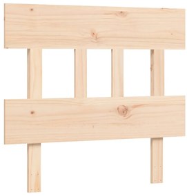 Estrutura de cama com cabeceira 100x200 cm madeira maciça
