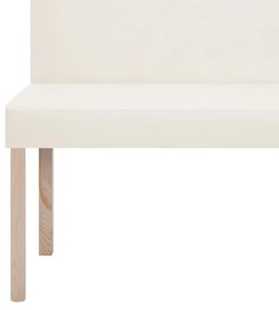 Banco 139,5 cm couro artificial cor creme