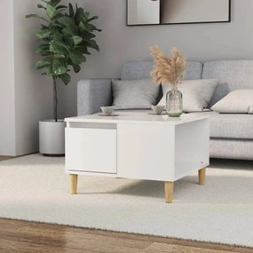 vidaXL Mesa de centro 55x55x36,5 cm derivados madeira branco brilhante