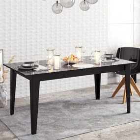 Mesa de jantar SIENA, bilaminado mármore preto 180 x 90 cms