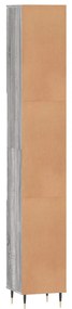 Armário de Casa de Banho 30x30x190 cm derivados de madeira cinzento so