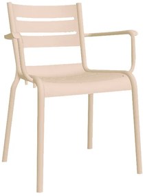 Cadeira SMART c/ braços, Bege Pastel – Pack com 4 unidades