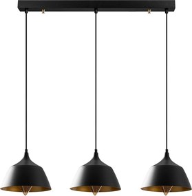 Candeeiro de Teto Dodo – Preto – 95 x 25 cm