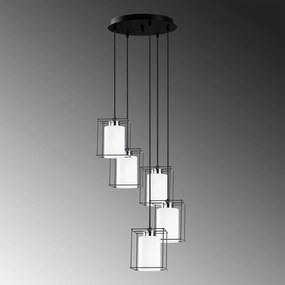 Candeeiro de Teto Swank – Preto – Diâmetro 40 cm, Altura 113 cm