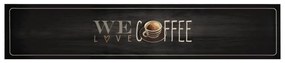 Tapete de cozinha lavável 60x300 cm veludo texto café