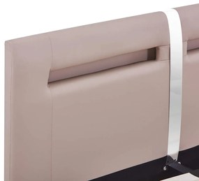 Estrutura de cama com LED sem colchão 135x190 cm cappuccino