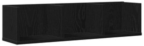 Estante de parede vidaXL para CDs em Preto Carvalho 75x18x18 cm em Mad