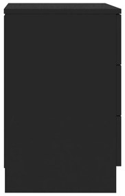 Mesas de cabeceira 2 pcs 38x35x56 cm contraplacado preto