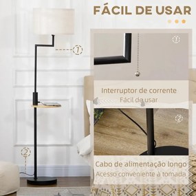 Candeeiro de Pé Havianni com Carregador USB - Design Moderno