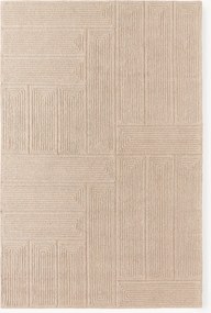 Tapete de lã artesanal com relevo Alexia