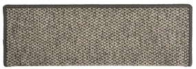Tapetes de escada adesivos 15 pcs 65x21x4 cm cinzento e bege