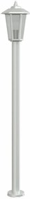 Candeeiro de chão para exterior 120 cm aço inoxidável prateado