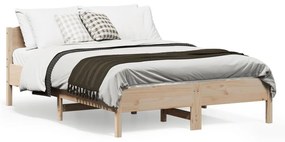 Estrutura cama c/ cabeceira 120x190 cm pinho maciço