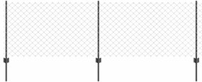 Conjunto de Cerca de Jardim Conjunto de 2 Cinza Aço Galvanizado